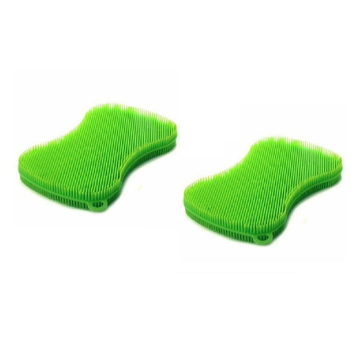 Norpro #1090 Silicone Dish Brush Bowtie Green ~ 2-Pack