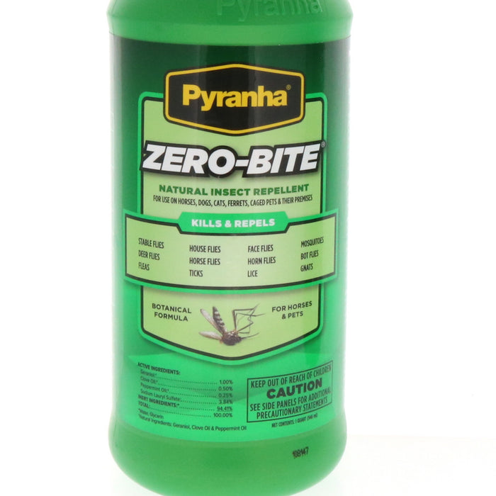 Pyranha Zero Bite Natural Insect Repellent For Horses Dogs Cats Ferrets Pets ~ 2-Pack