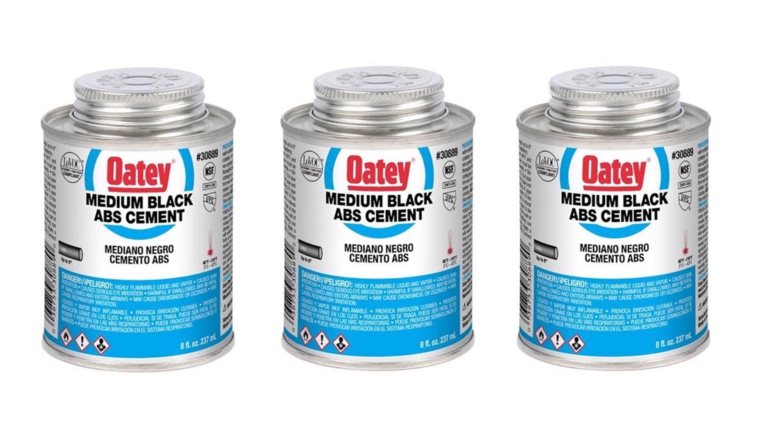 Oatey #30889 Black Cement For ABS ~ 3-Pack ~ 24 oz Total