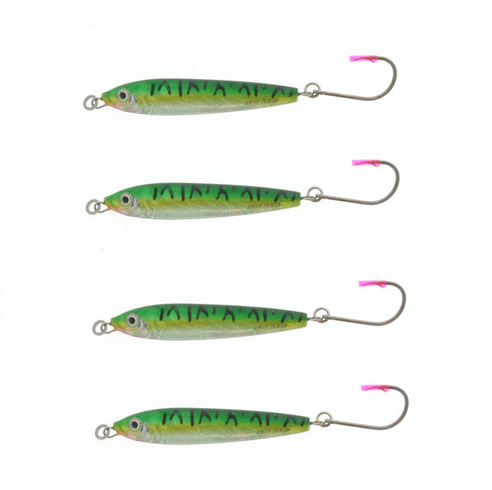 Braid D.B Slammer Jig Green Mackerel Saltwater Fishing Lures 3oz ~ 4-Pack