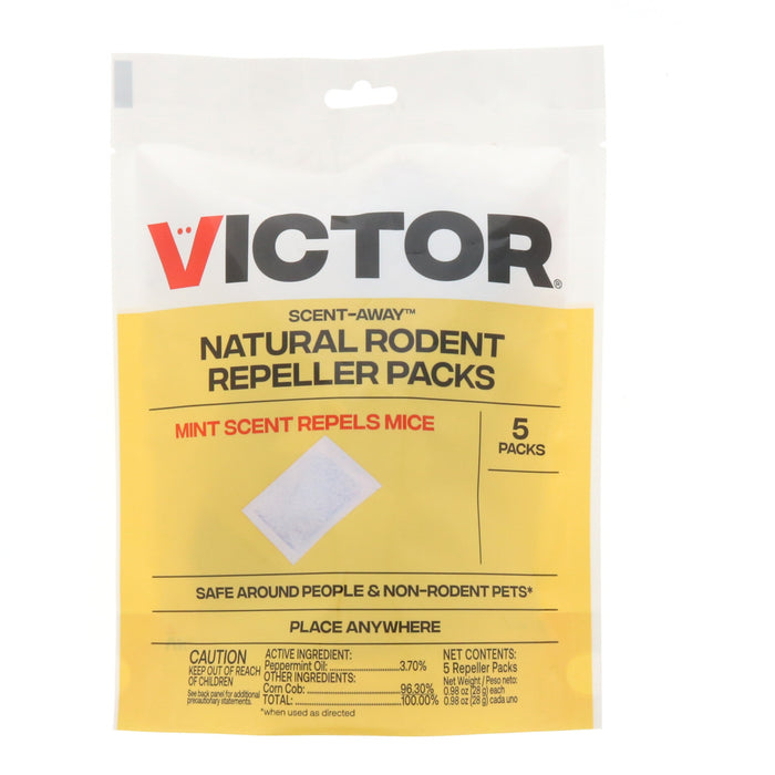 Victor #M805 Natural Mint Scent Rodent Mouse Mice Repellent Pouches ~ Pack of 5