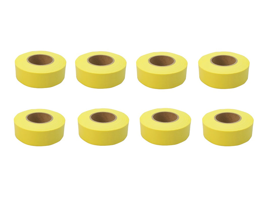 C.H. Hanson #17024 Yellow Flagging Tape ~ 300' x 1.2" ~ 8-Pack