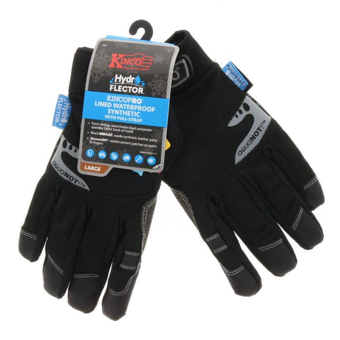 Kinco #2051 HydroFlector Glove Work Large Black Waterproof