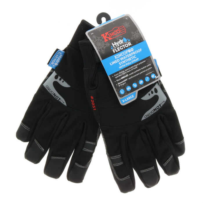 Kinco #2051 HydroFlector Gloves Work XL Black Waterproof