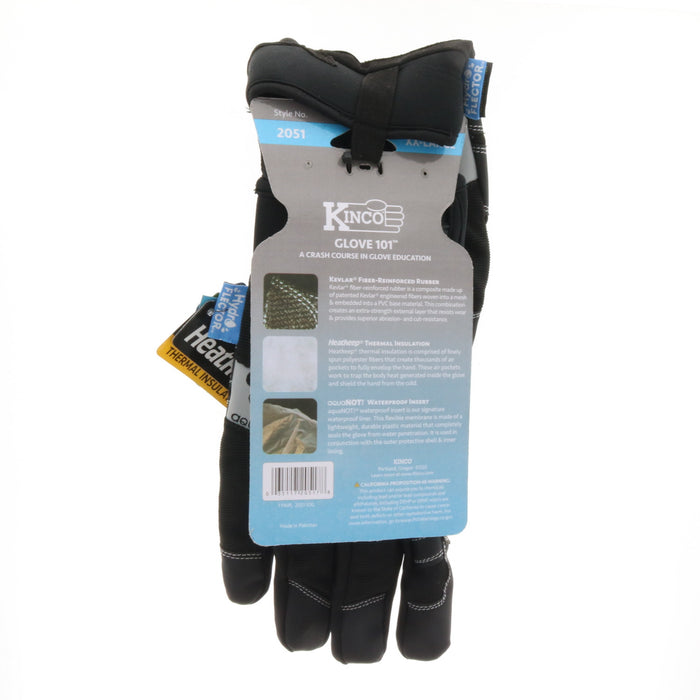 Kinco #2051 HydroFlector Glove XX-Large Black Waterproof