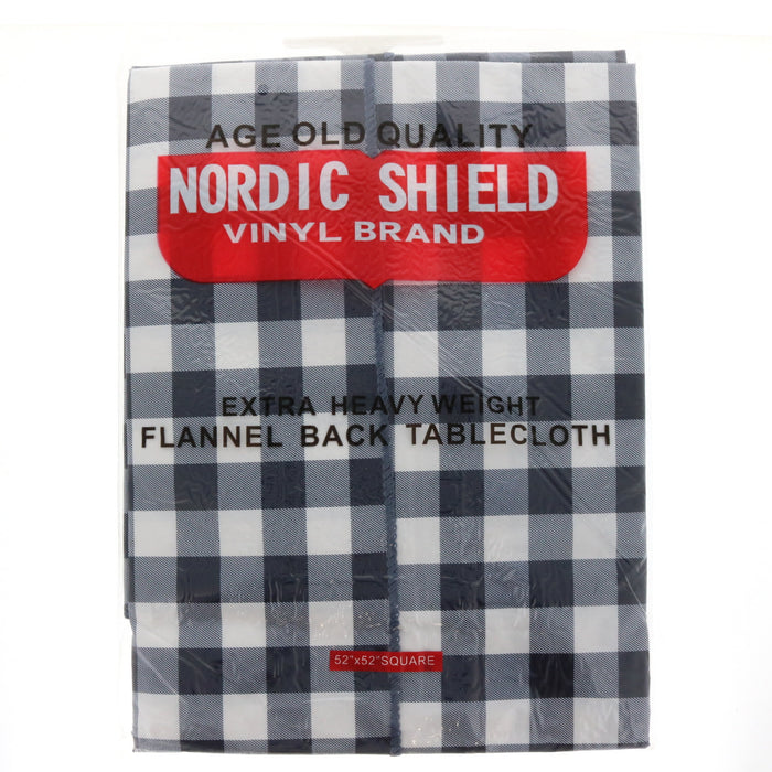 Nordic Shield Vinyl Brand Extra Heavy Weight Flannel Back Tablecloth 52"x52" Square~ 2-Pack