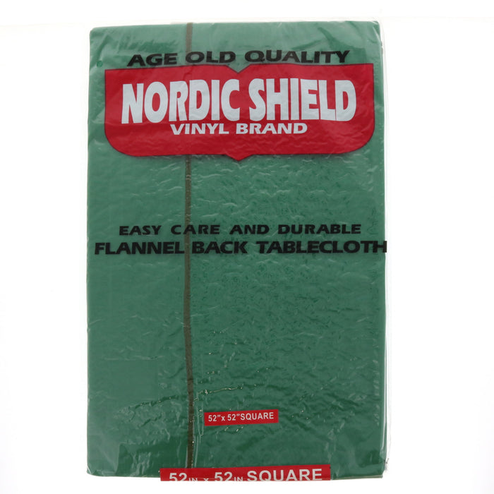 Nordic Shield Vinyl Brand Table Cloth 52"x52" Square Green ~ 2-Pack