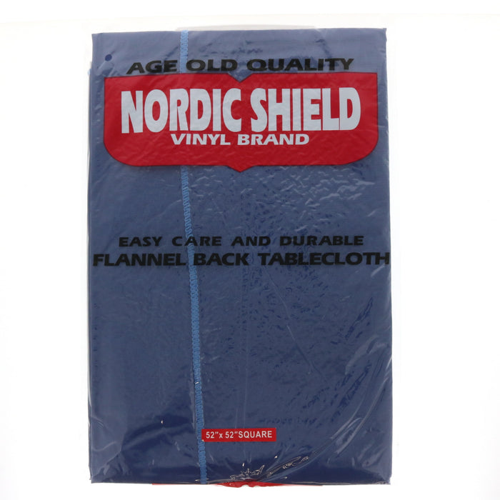 Nordic Shield Vinyl Brand Table Cloth 52"x52" Square Navy Blue ~ 2-Pack