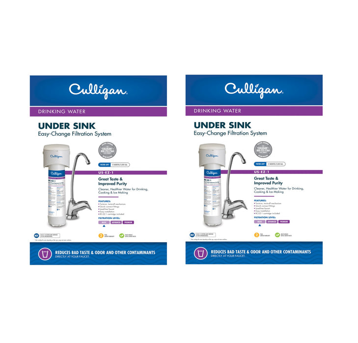 Culligan #US-EZ-1 Under Sink Water Filtration System For Culligan ~ 2-Pack