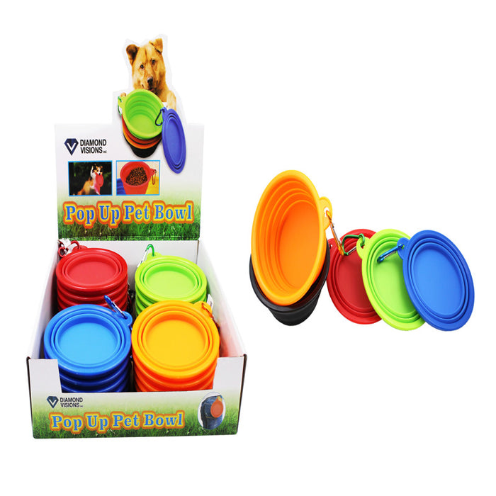 Diamond Visions #11-2069 Pop Up Pet Bowl Silicone ~ 4-Pack