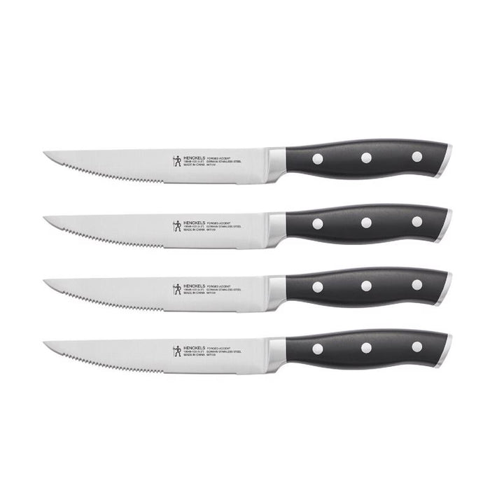 Zwilling J.A Henckels #19549-004 Forged Accent Stainless Steel Steak Knife Set 4 Piece