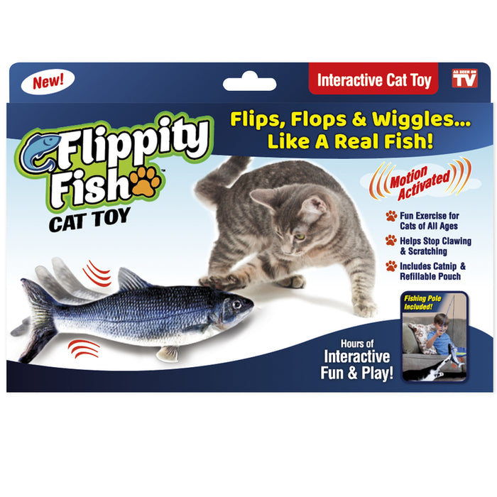 Flippity Fish #FLIPF-MC12/4 Realistic Motion Sensored Cat Toy