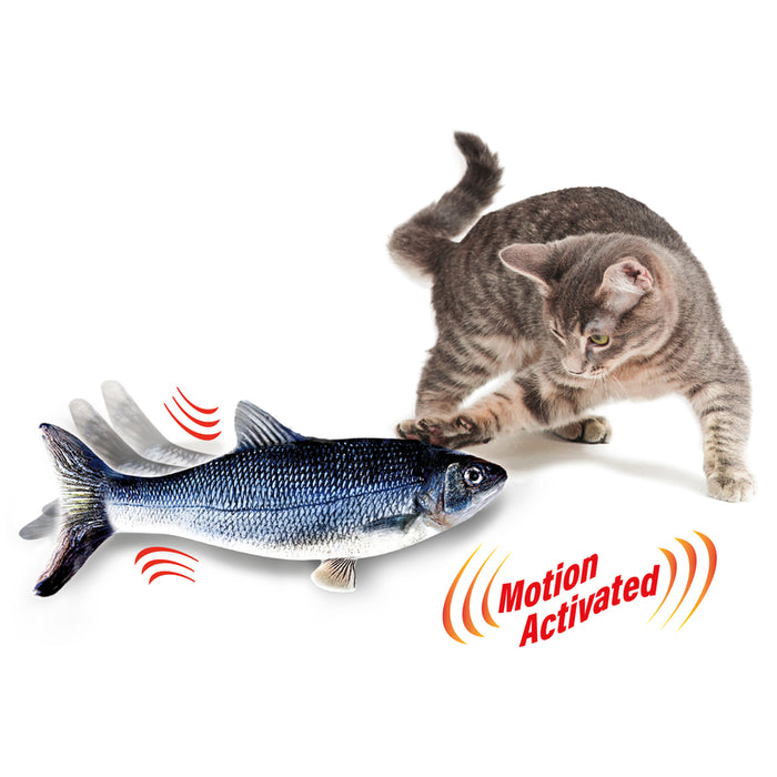 Flippity Fish #FLIPF-MC12/4 Realistic Motion Sensored Cat Toy