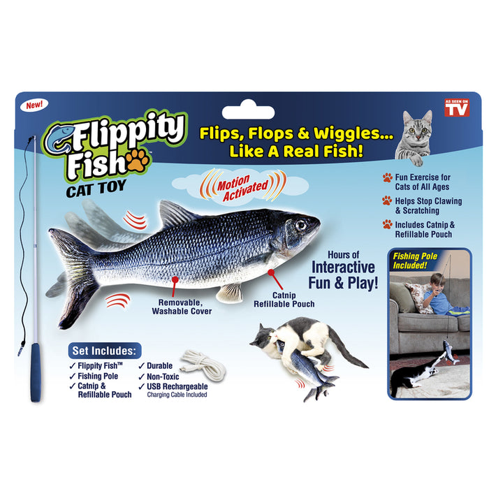 Flippity Fish #FLIPF-MC12/4 Realistic Motion Sensored Cat Toy