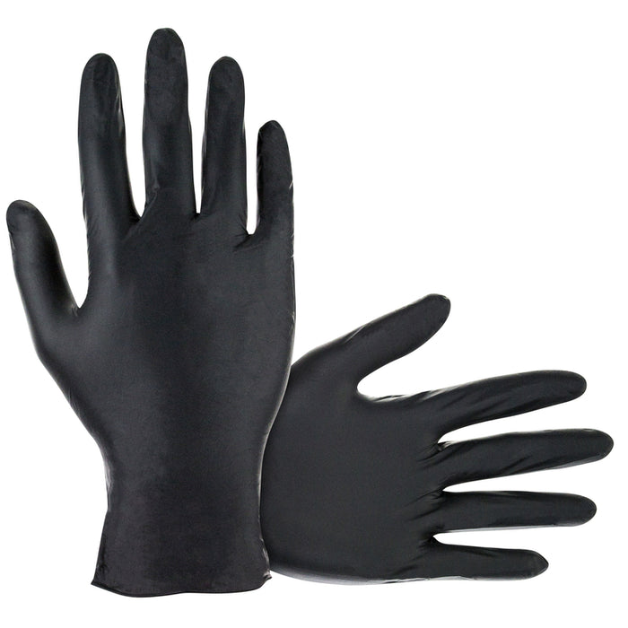 SAS #66543 Safety Derma-Pro Nitrile Disposable Gloves Large Black Powder Free 100 pk ~ 3-Pack