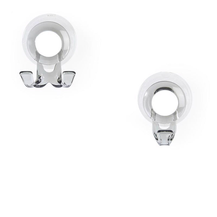 Better Living Impress 3 in. H X 1.75 in. W X 2.25 in. L Matte Clear Bath Hook ~ 2-Pack