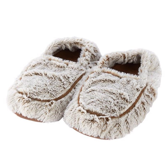 Warmies #FW-SLI-MB Marshmallow Slippers Brown/Gray