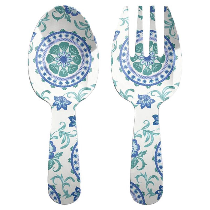 Tarhong Multicolored Melamine Artisan Salad Server 2 pc