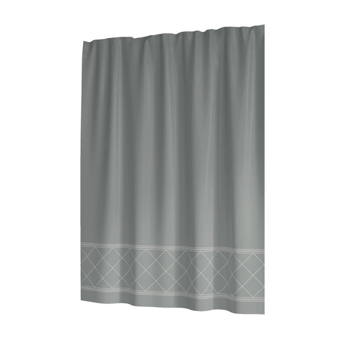 Sttelli #RAS-115-LIM Shower Curtain 72 in. H X 72 in. W ~ Limestone Gray Geo