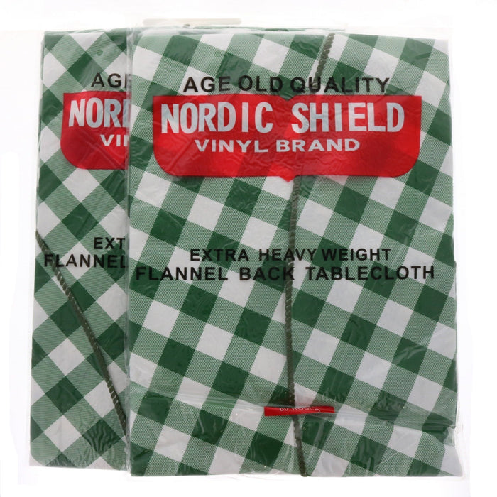 Nordic Shield Vinyl Brand Extra Heavy Weight Flannel Back Tablecloth 60" Round ~ 2-Pack