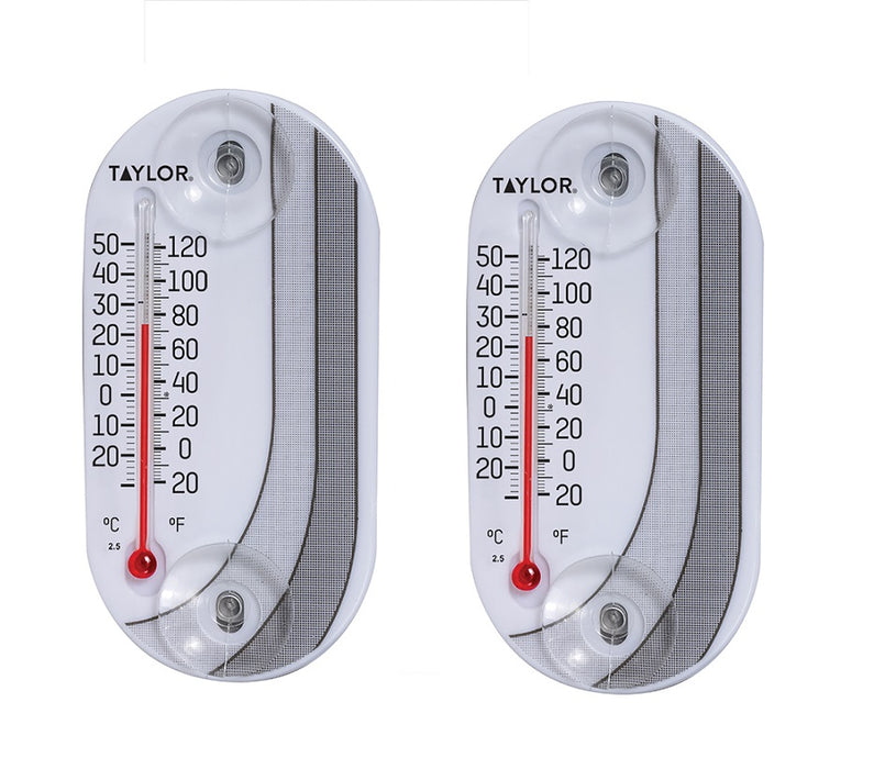 Taylor #4763 Tube Thermometer Plastic White 4 in. ~ 2-Pack