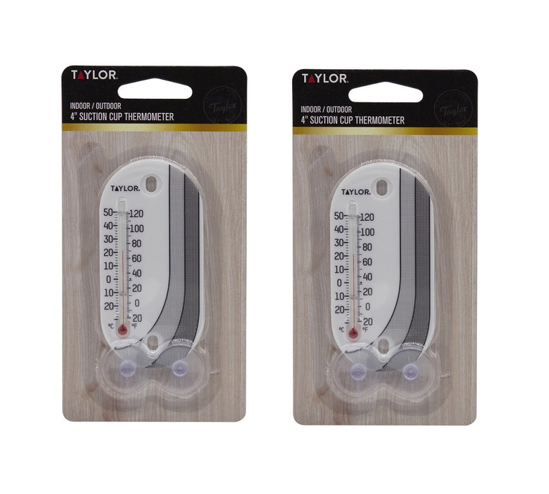 Taylor #4763 Tube Thermometer Plastic White 4 in. ~ 2-Pack