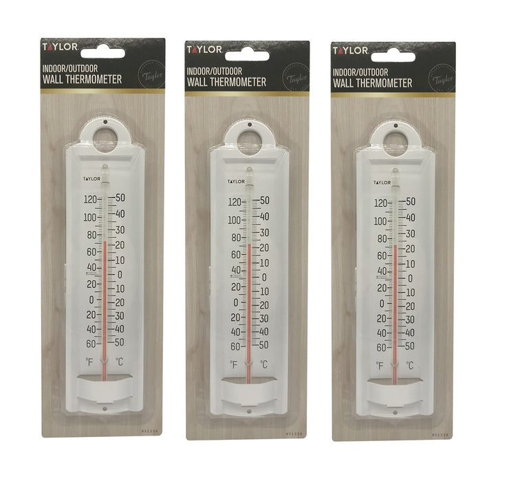 Taylor #5135N Tube Thermometer Aluminum White 8.86 in.~ 3-Pack