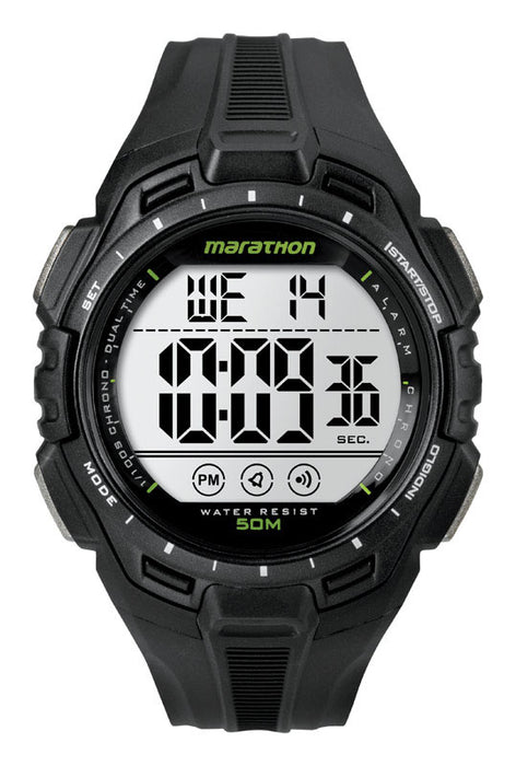 Timex #TW5K948009J Mens Round Black Digital Sports Watch Resin Water Resistant