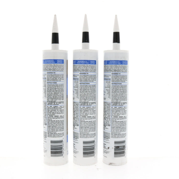 GE #2813670 Advanced Black Silicone 2 Window and Door Caulk Sealant 10.1 oz ~ 3-Pack