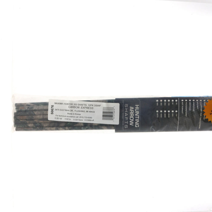 Carbon Express #50676 Maxima Hunter 350 Arrow Shafts 12pk DSWF