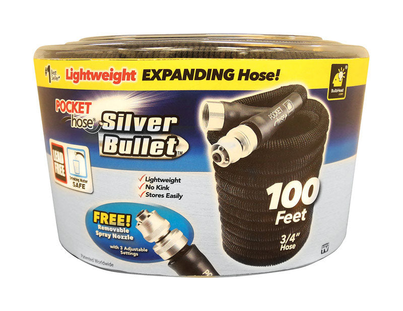 Pocket Hose #13490-6 Silver Bullet 3/4 in. D X 100 ft. L Expandable Lightweight Garden Hose