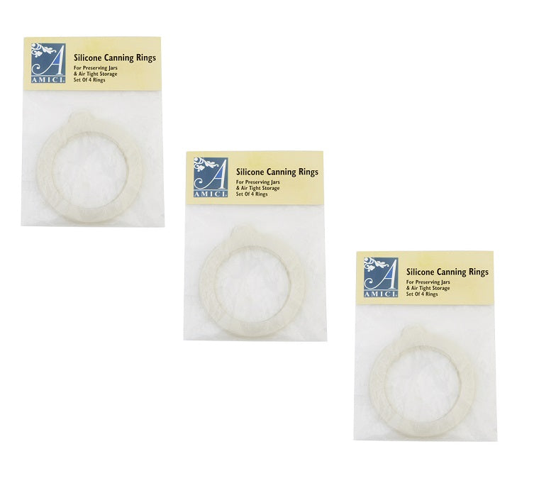 Harold Import #9924 Air Tight Canning Rings ~ 3-Pack ~ 12 Rings Total