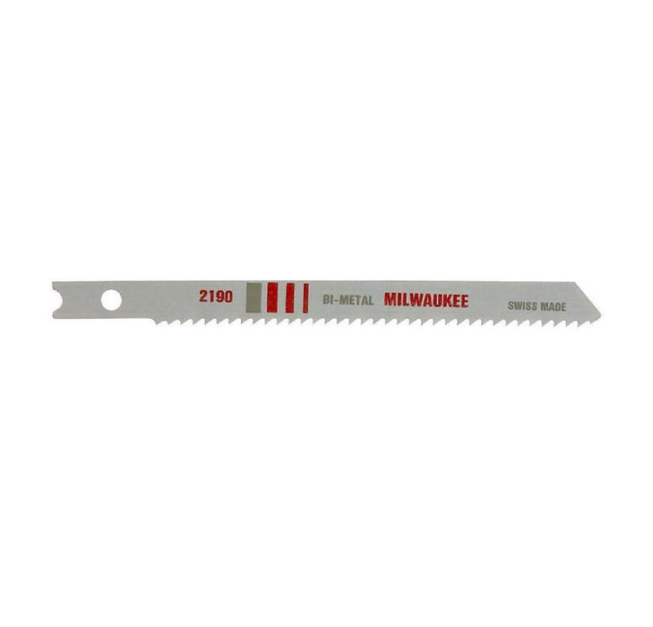 Milwaukee #48-42-2190 3-5/8 in. Bi-Metal U-Shank Metal cutting Jig Saw Blade 14 TPI ~ 3-Pack ~ 15 Jig Saw Blades Total