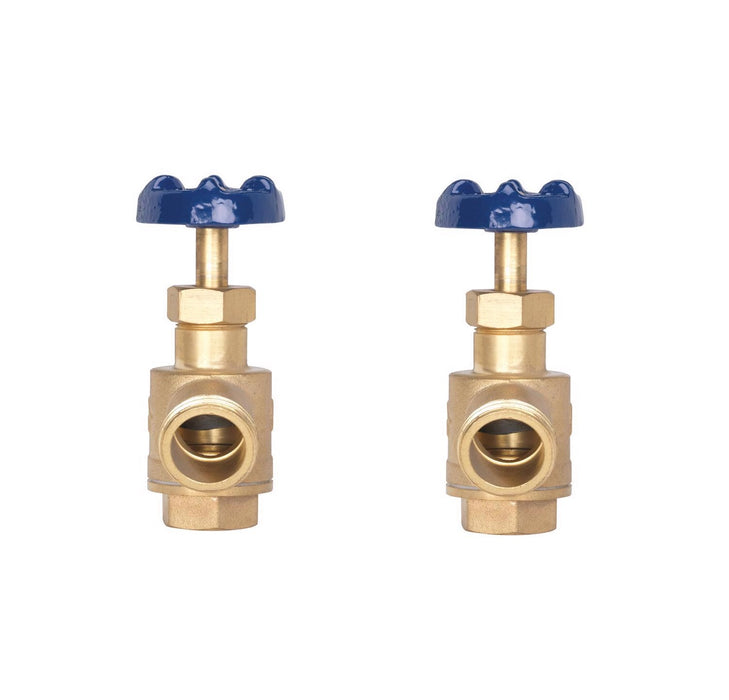 Homewerks #VGRBNOB3 1/2in FIP X 3/4in MHT Brass Garden Valve ~ 2-Pack