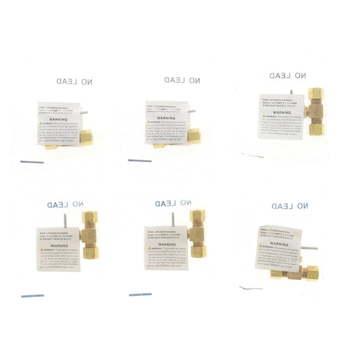 JMF Company #4338620 1/4 in. 1/4 in. Brass Needle Valve ~ 6-Pack