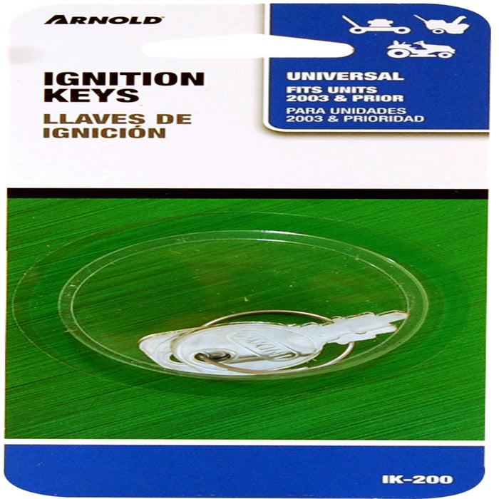 Arnold #IK-200 Lawn Mower Tractor Ignition Keys 2003 & Prior