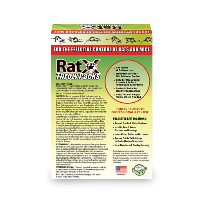 RatX Non-Toxic Bait Pellet Throw Pack For Mice and Rats 6 pk ~ 2-Pack ~ 12 Total