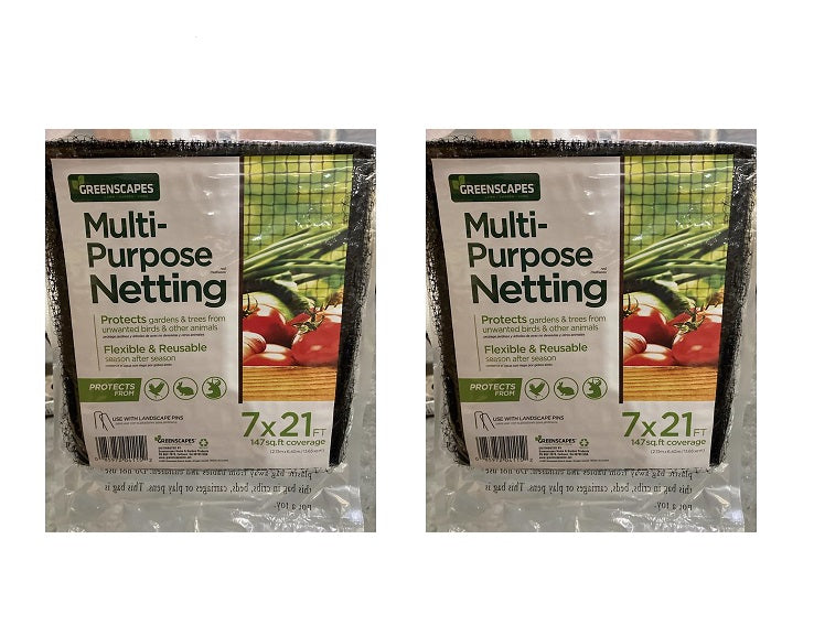 Greenscapes #46639 21 ft. L X 7 ft. W Garden Netting ~ 2-Pack