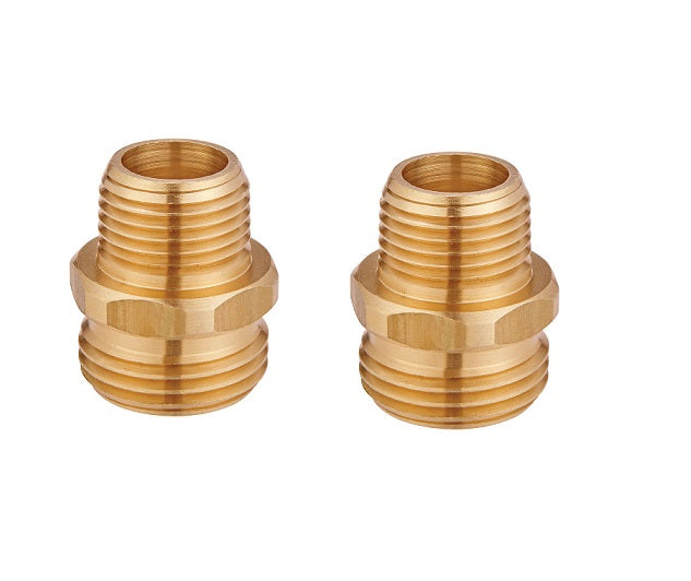 Ace Hardware #GT3040A 3/4 in. MHT x 1/2 in. MPT in. Brass Threaded Double Male Hose Adapter ~ 2-Pack