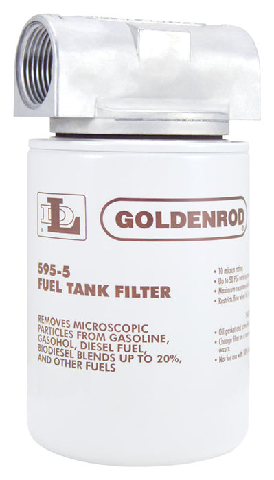 Goldenrod Steel Spin on Fuel Tank Filter 25 gpm