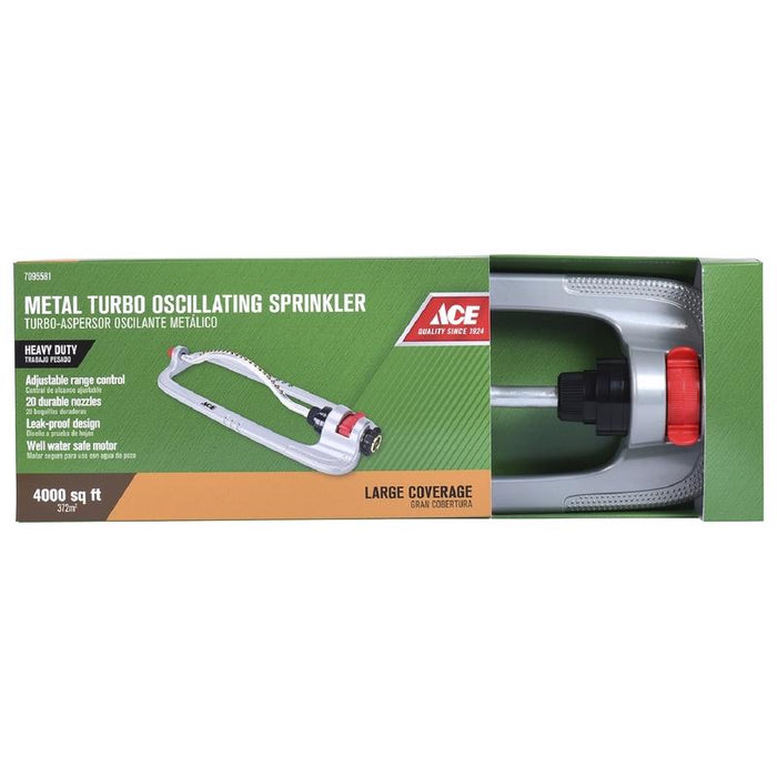 Ace #360M-A Metal Sled Base Oscillating Sprinkler 4000 sq ft 1 pk