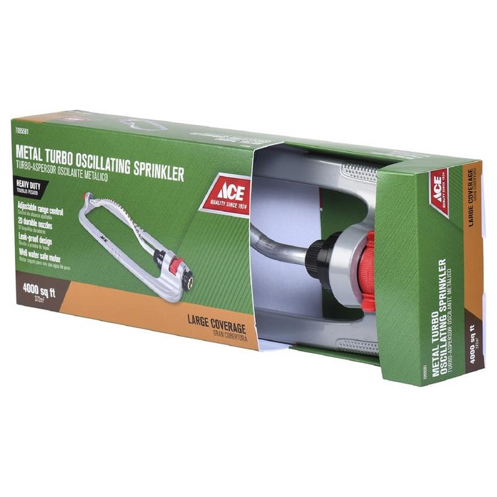 Ace #360M-A Metal Sled Base Oscillating Sprinkler 4000 sq ft 1 pk