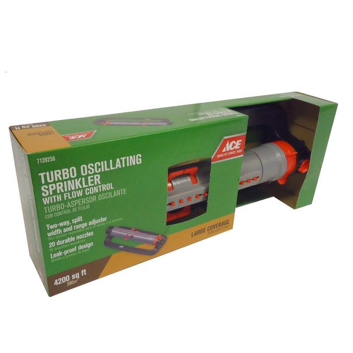 Ace #4200A Turbo Plastic Sled Base Oscillating Sprinkler 4200 sq ft 1 pk