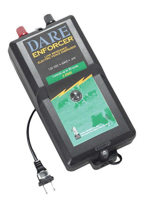 Dare #DE120 Enforcer Series 110 V Electric-Powered Fence Energizer 20 acre Black