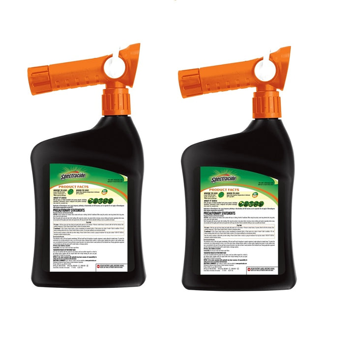 Spectracide #HG-95703 Weed Stop Crabgrass Killer RTS Hose-End Concentrate ~ 2 Pack ~ 64 oz Total