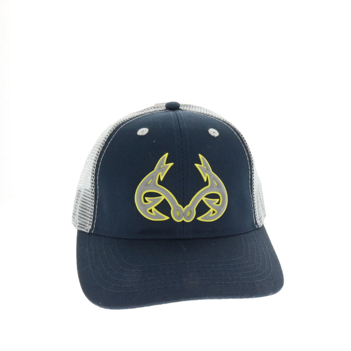 Outdoor Cap #RTF01A43021 Realtree Fishing 3D Logo Navy Yellow Trucker Cap Hat