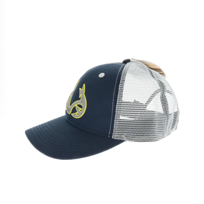 Outdoor Cap #RTF01A43021 Realtree Fishing 3D Logo Navy Yellow Trucker Cap Hat