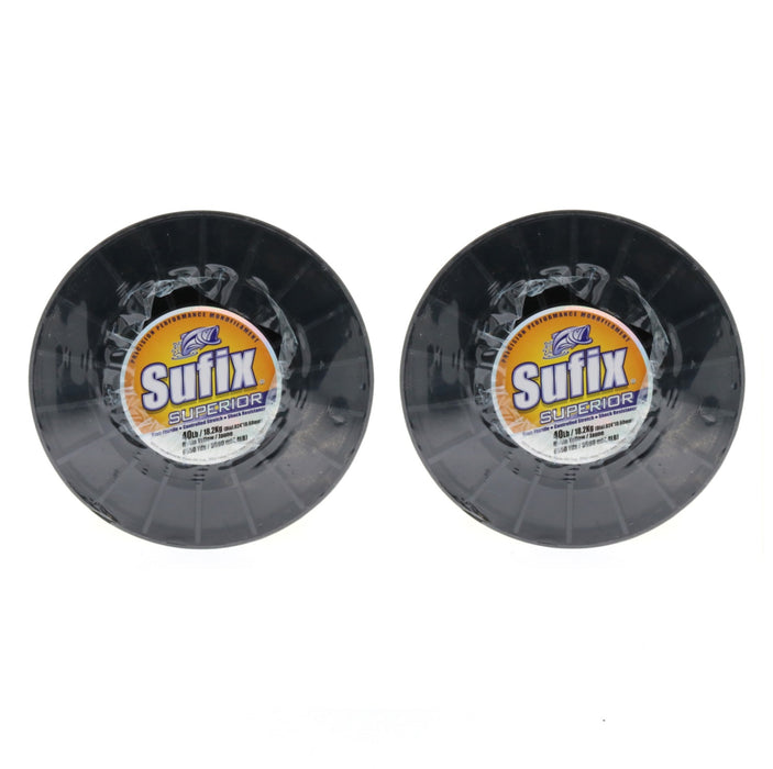 Sufix #650-140 Superior Monofilament Fishing Line 40lbs 6550yds Hi Vis Yellow ~ 2-Pack