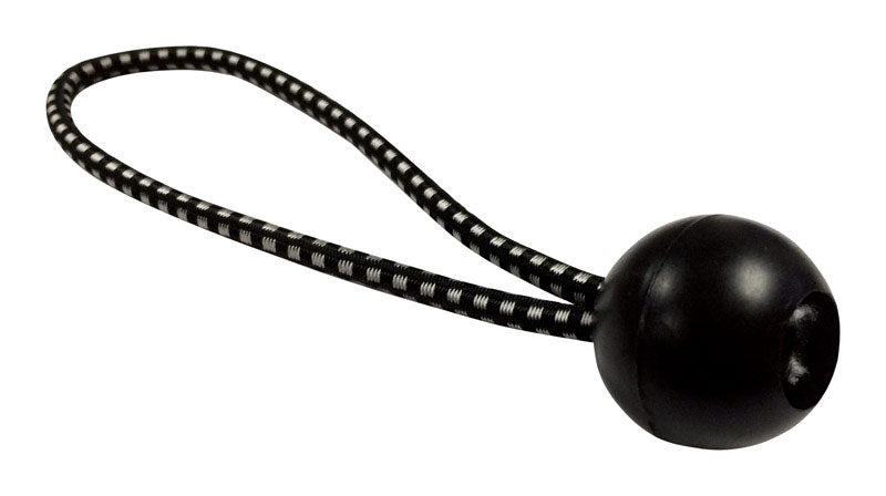 AHC Black Bungee Ball Cord 6 in. L X 0.2 in. 50 lb ~ 50-Pack