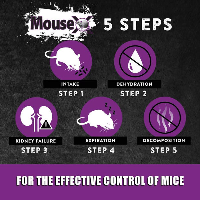 MouseX #620200-6D Non-Toxic Bait Pellets For Mice ~ 2-Pack ~ 16 oz Total